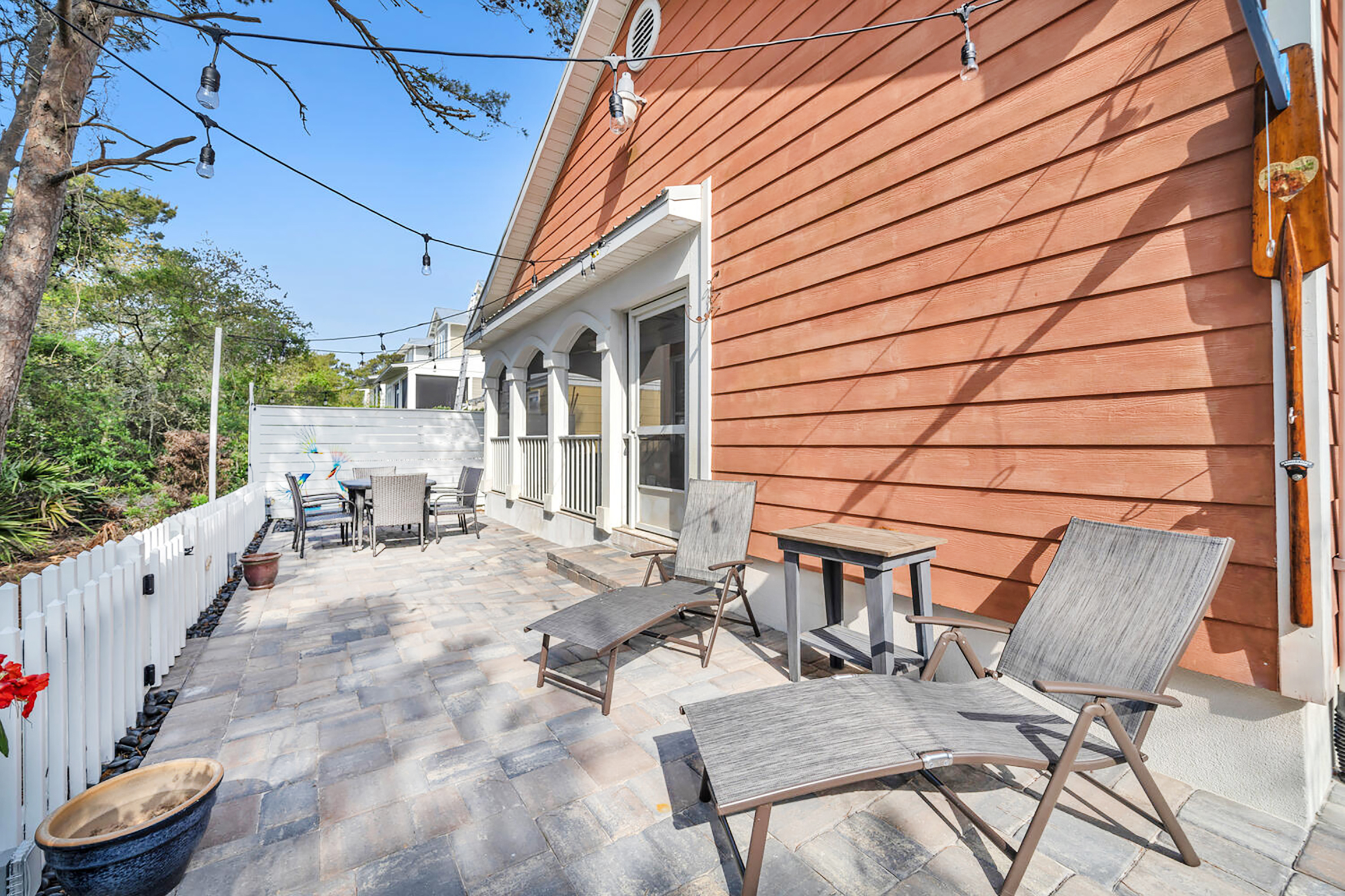Spacious back patio