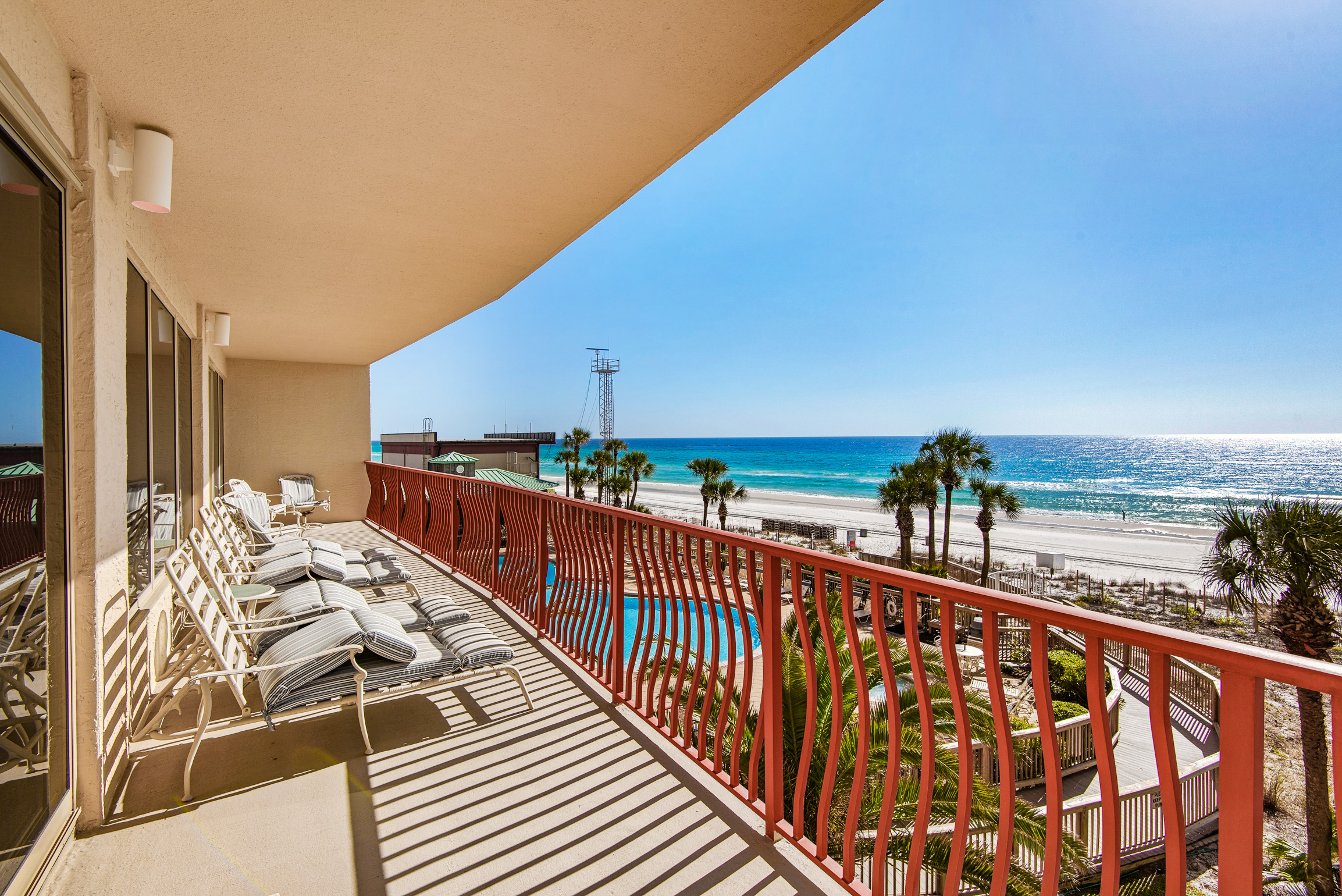 Soak up the sun on the balcony