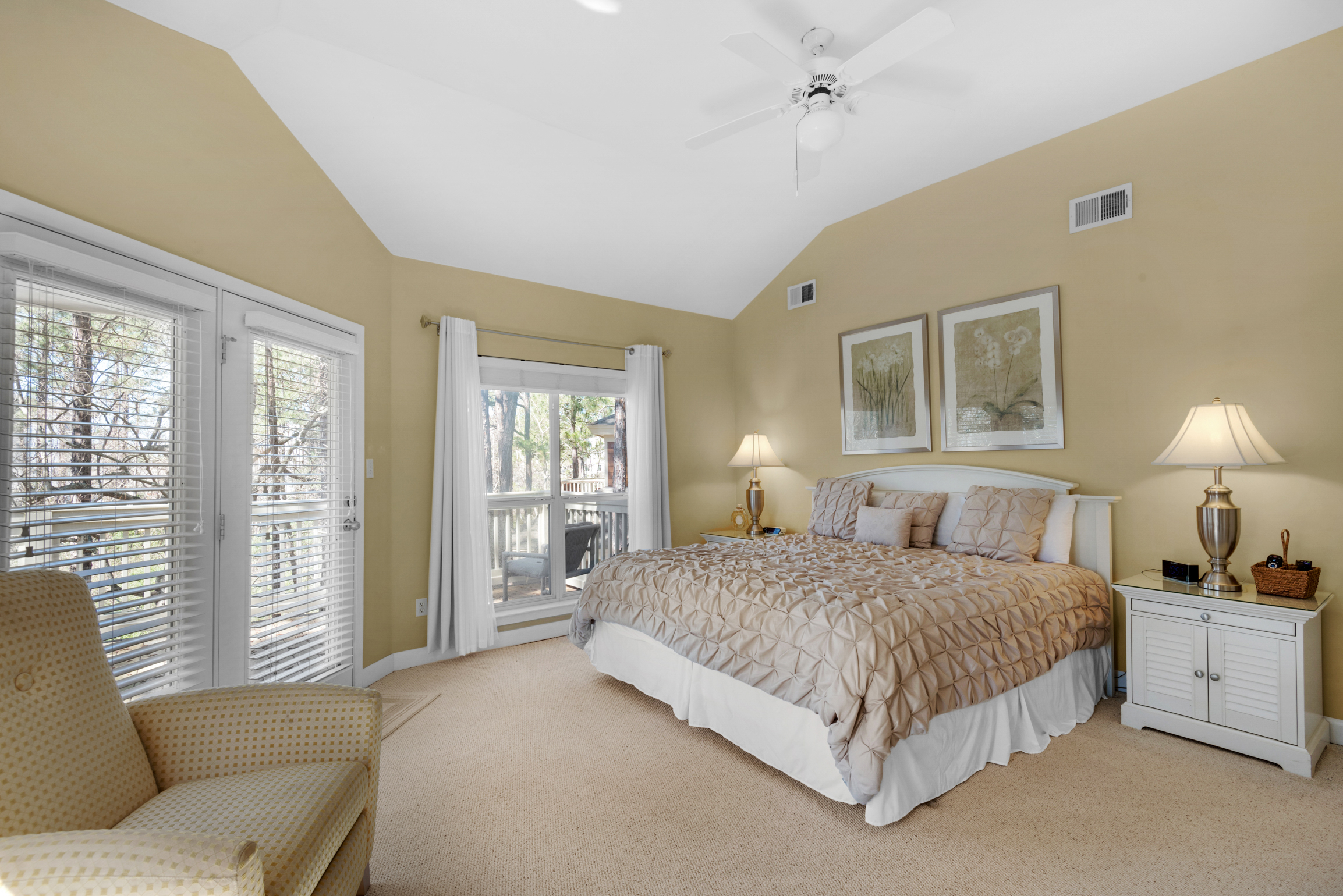 Master bedroom with balcony access