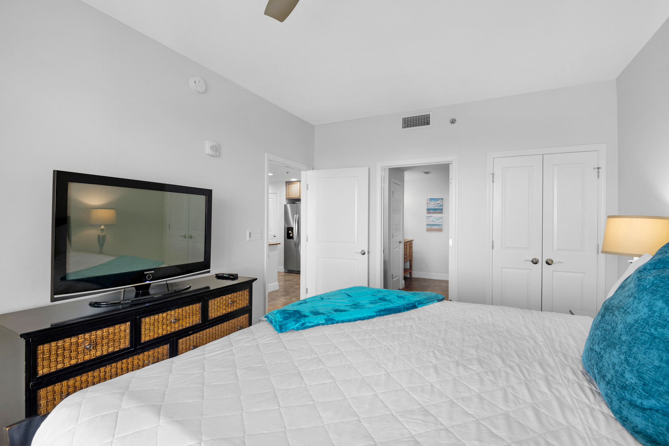 Master bedroom with flat screen TV