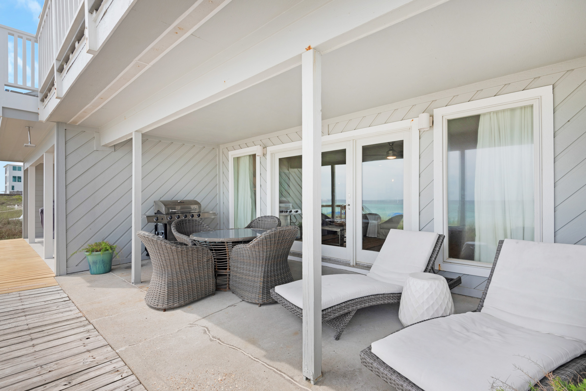 Large back patio