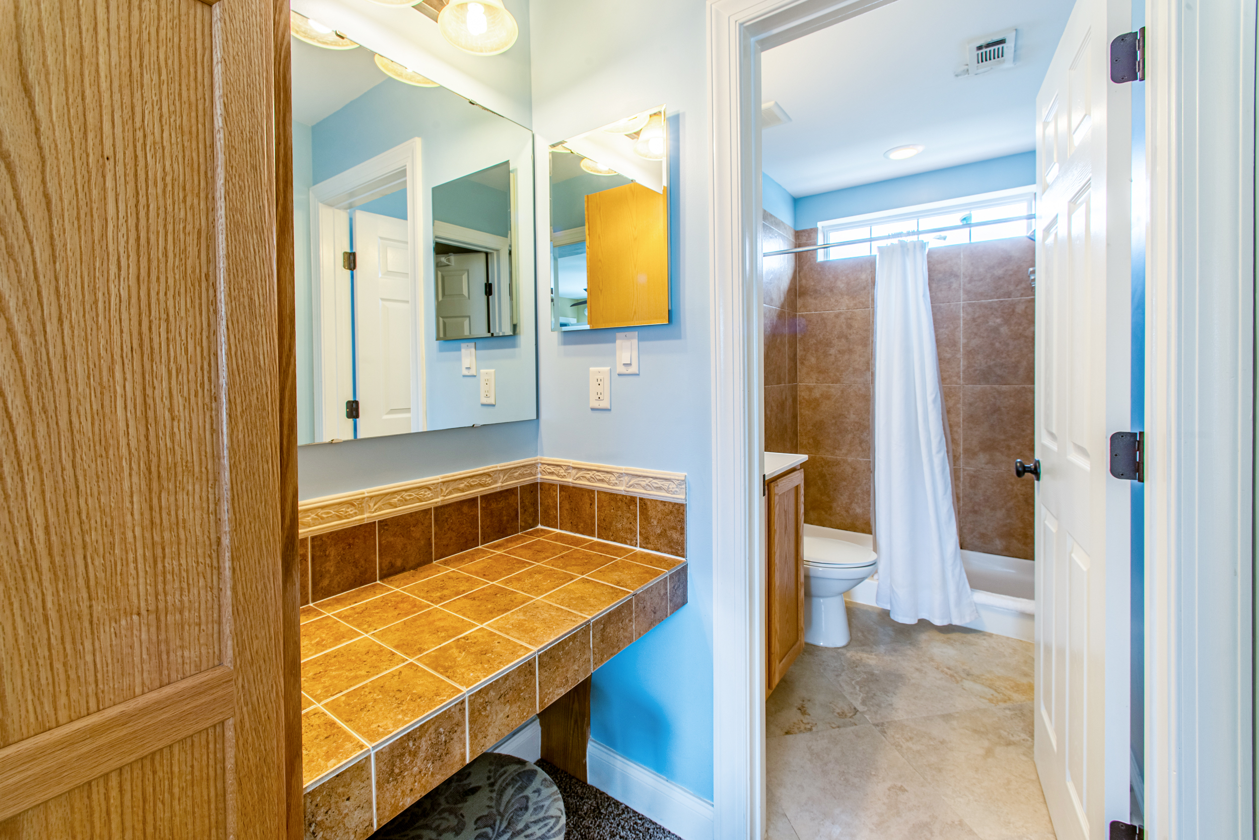 Bathroom with walk in shower