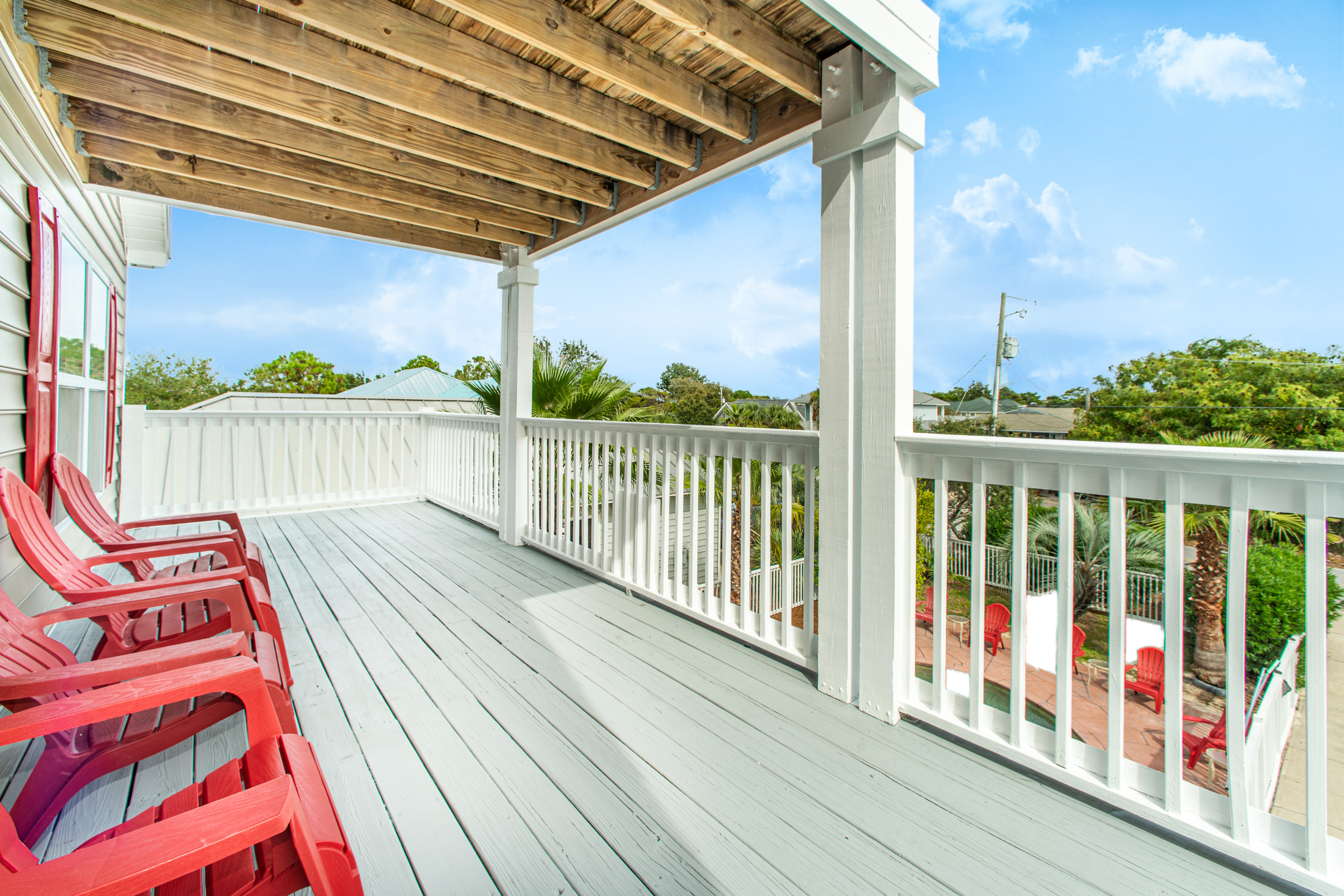 2nd Fl Balcony overlooks the Pool