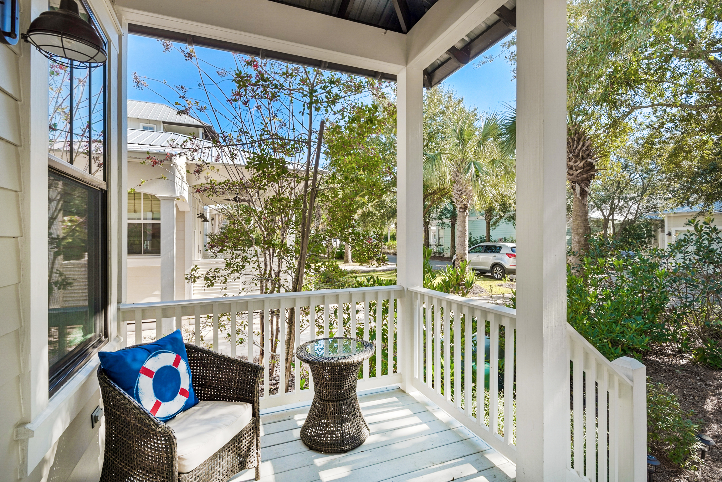 Enjoy a cup of coffee on the front porch