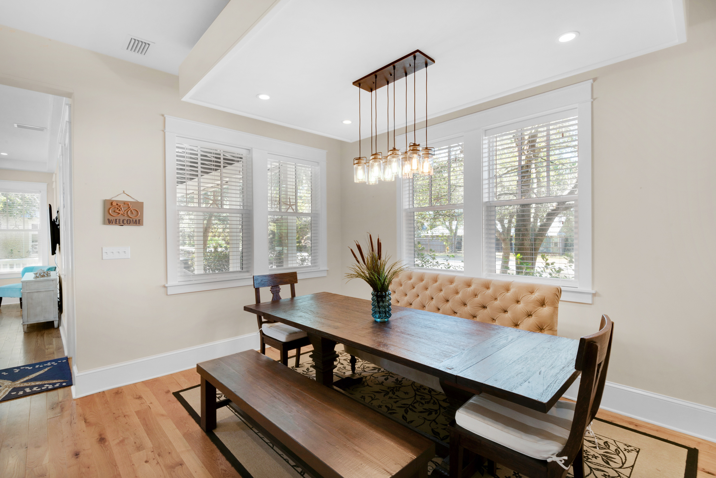 Dining room table seats 8
