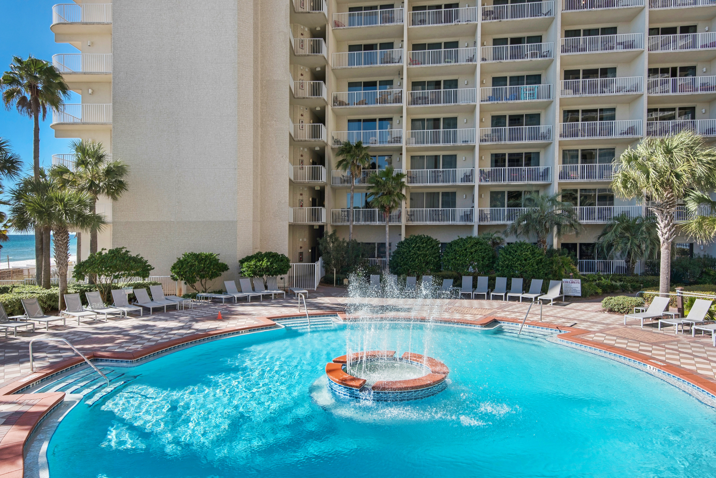 Beautiful pool fountains