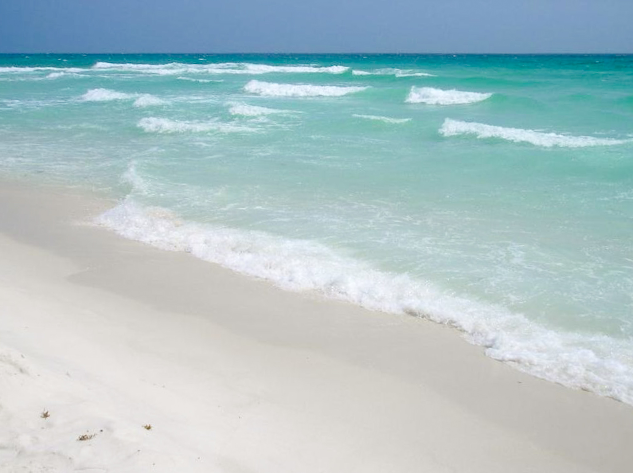 Beautiful white sand beach at Windancer