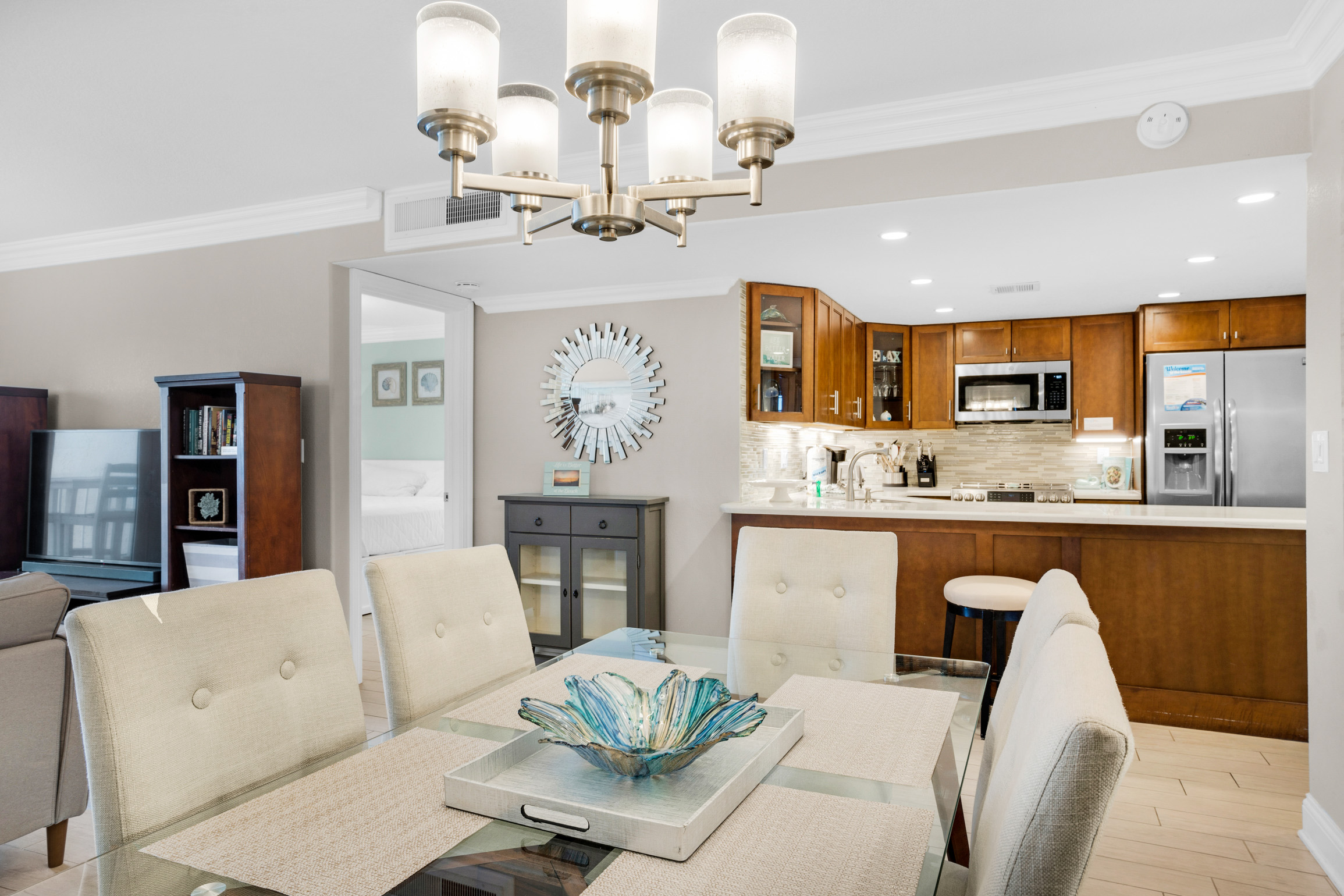 Dining to kitchen view