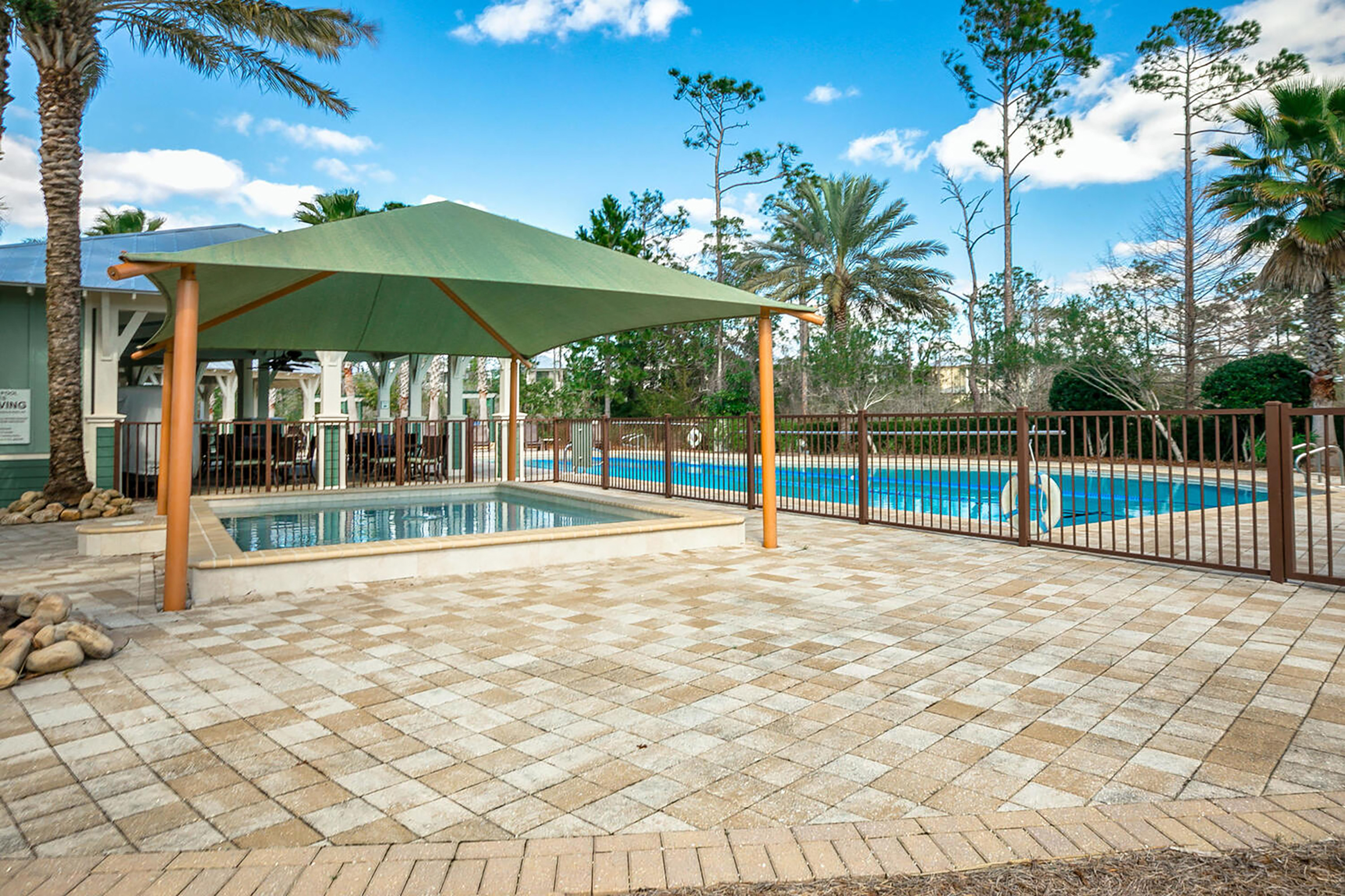 Covered pool area