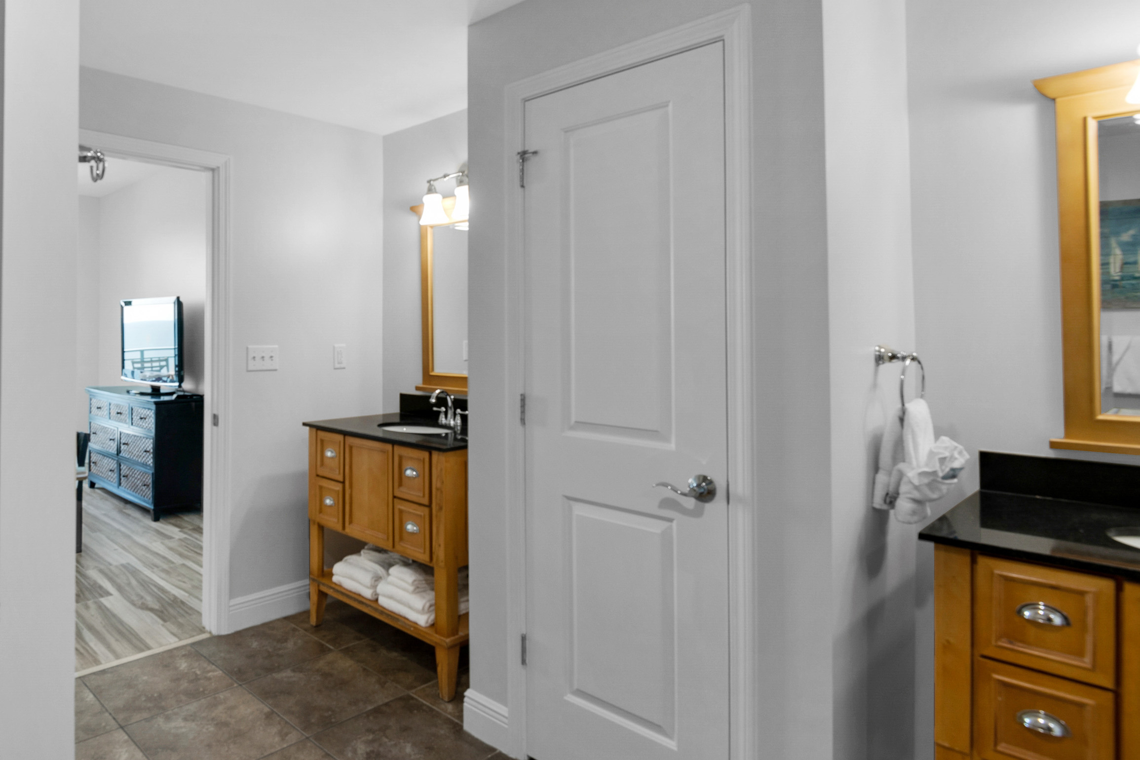 Master bathroom with dual vanity