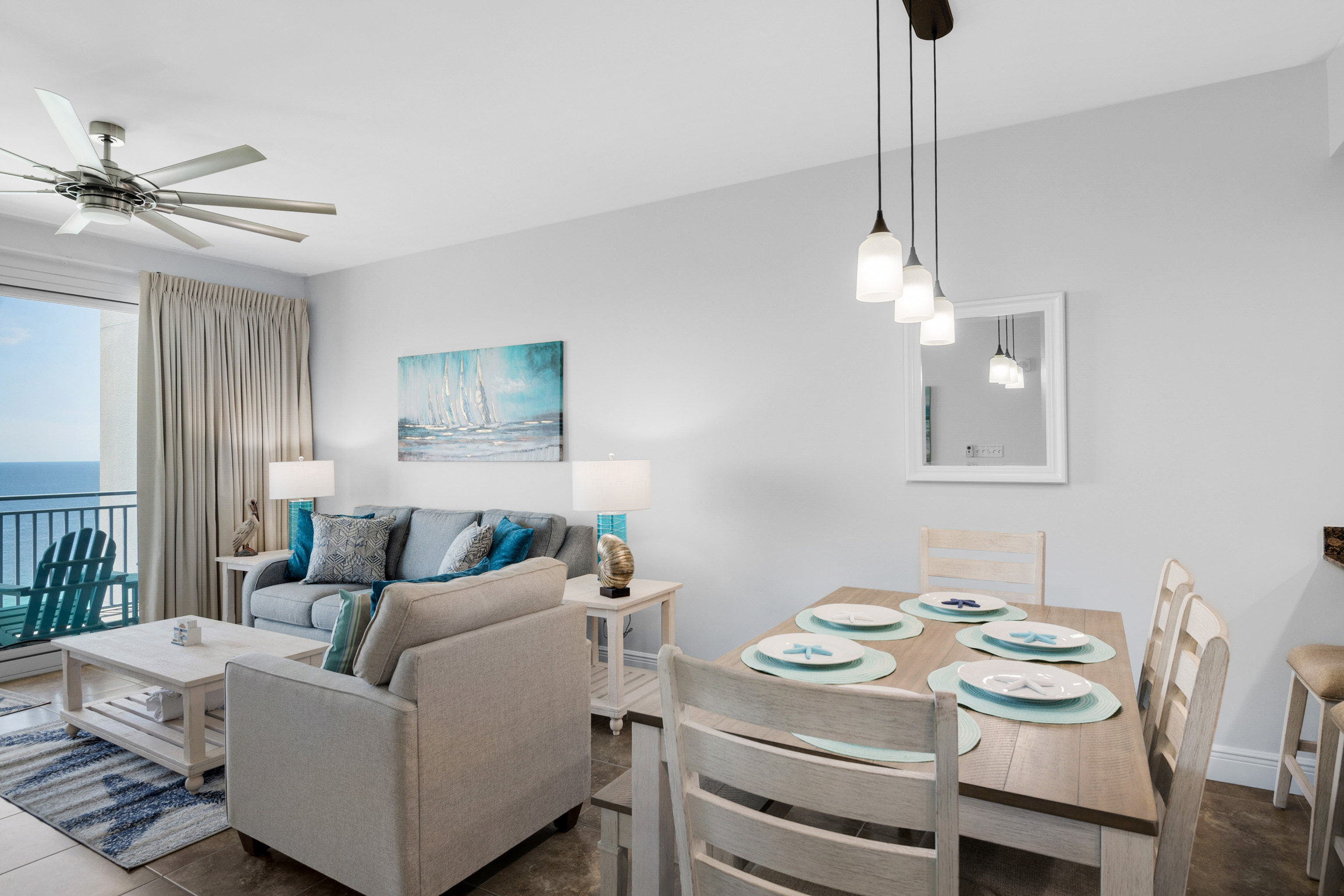 Dining table seats 6