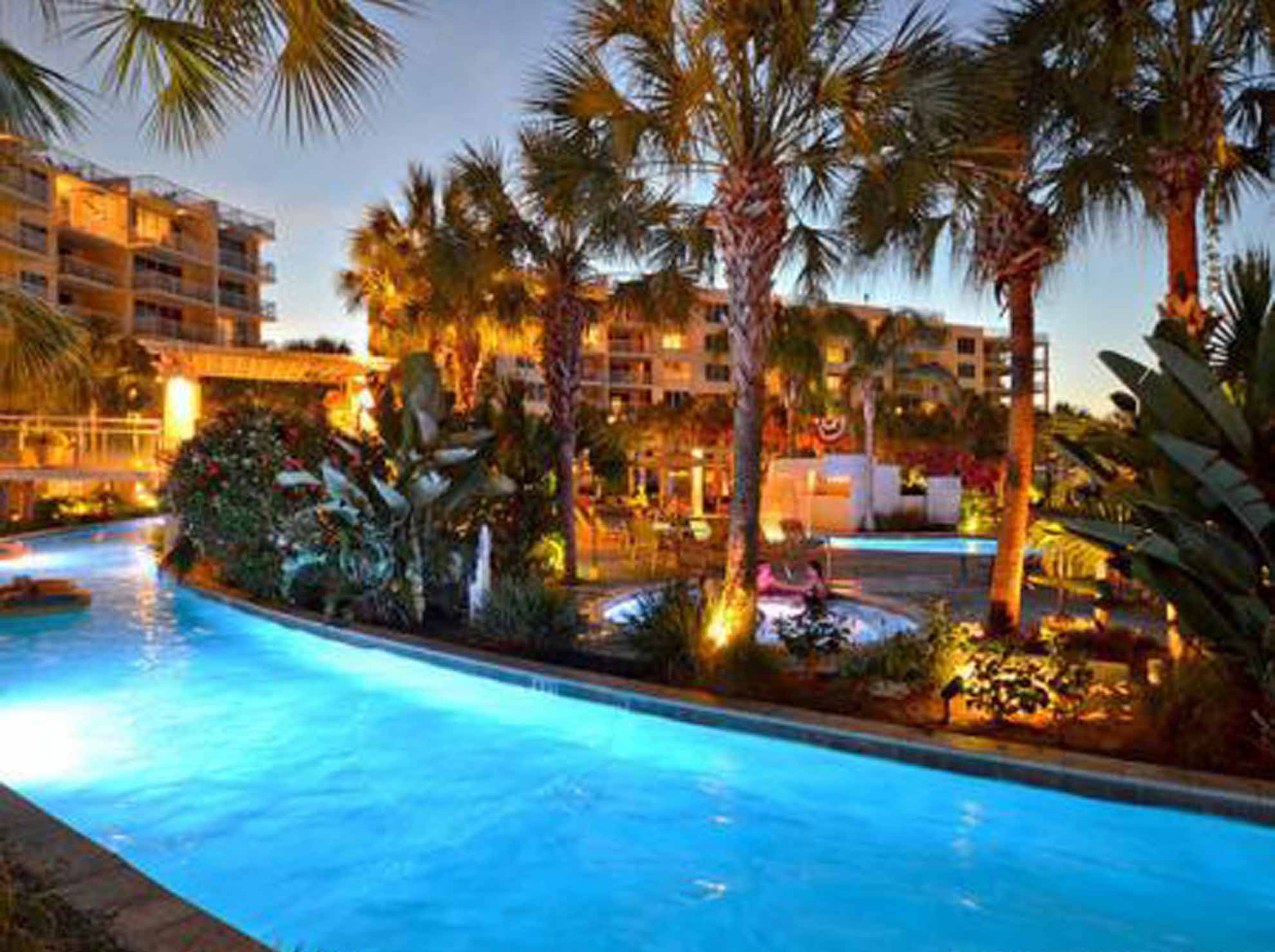 Lazy River at Destin West in the evening