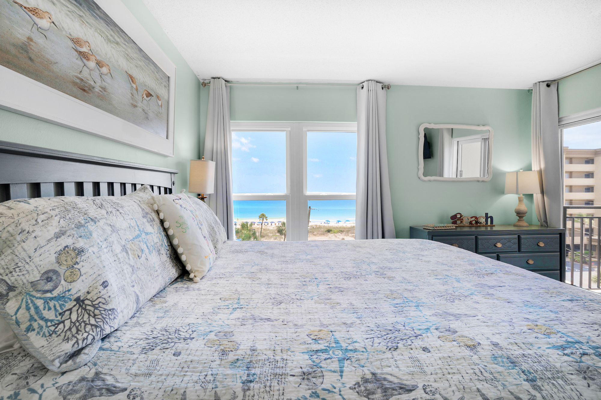 Master bedroom with beautiful gulf view