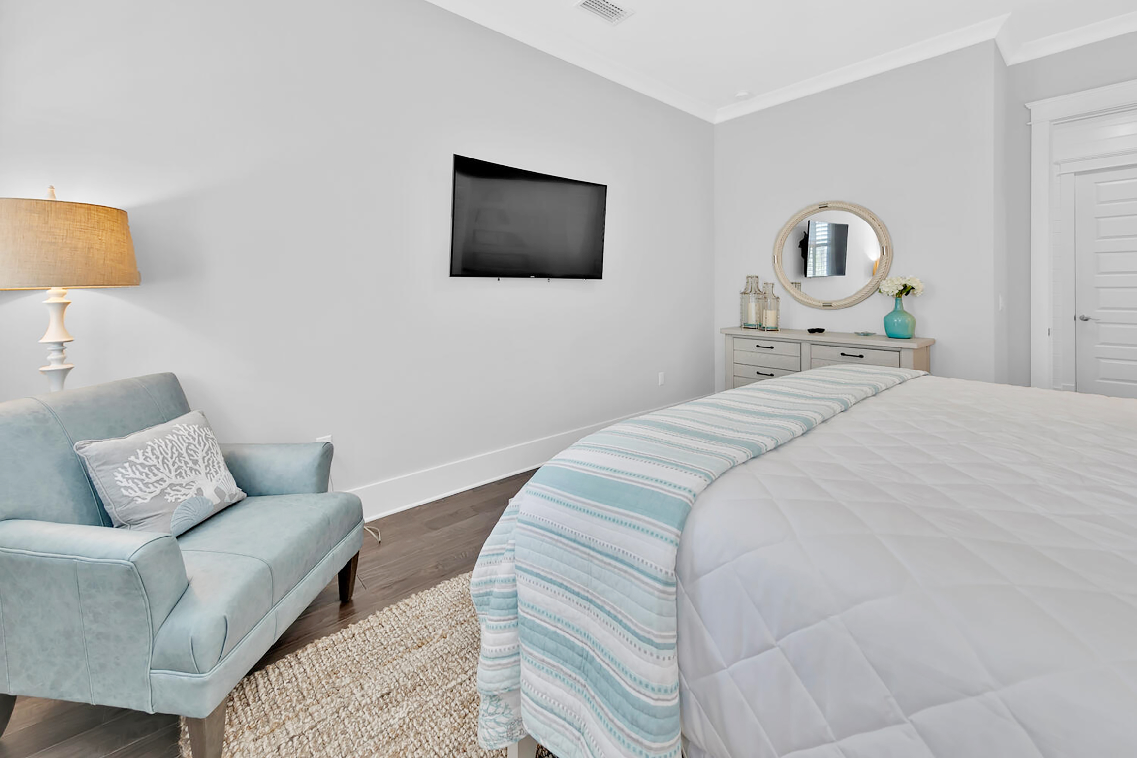 Master bedroom with flat screen