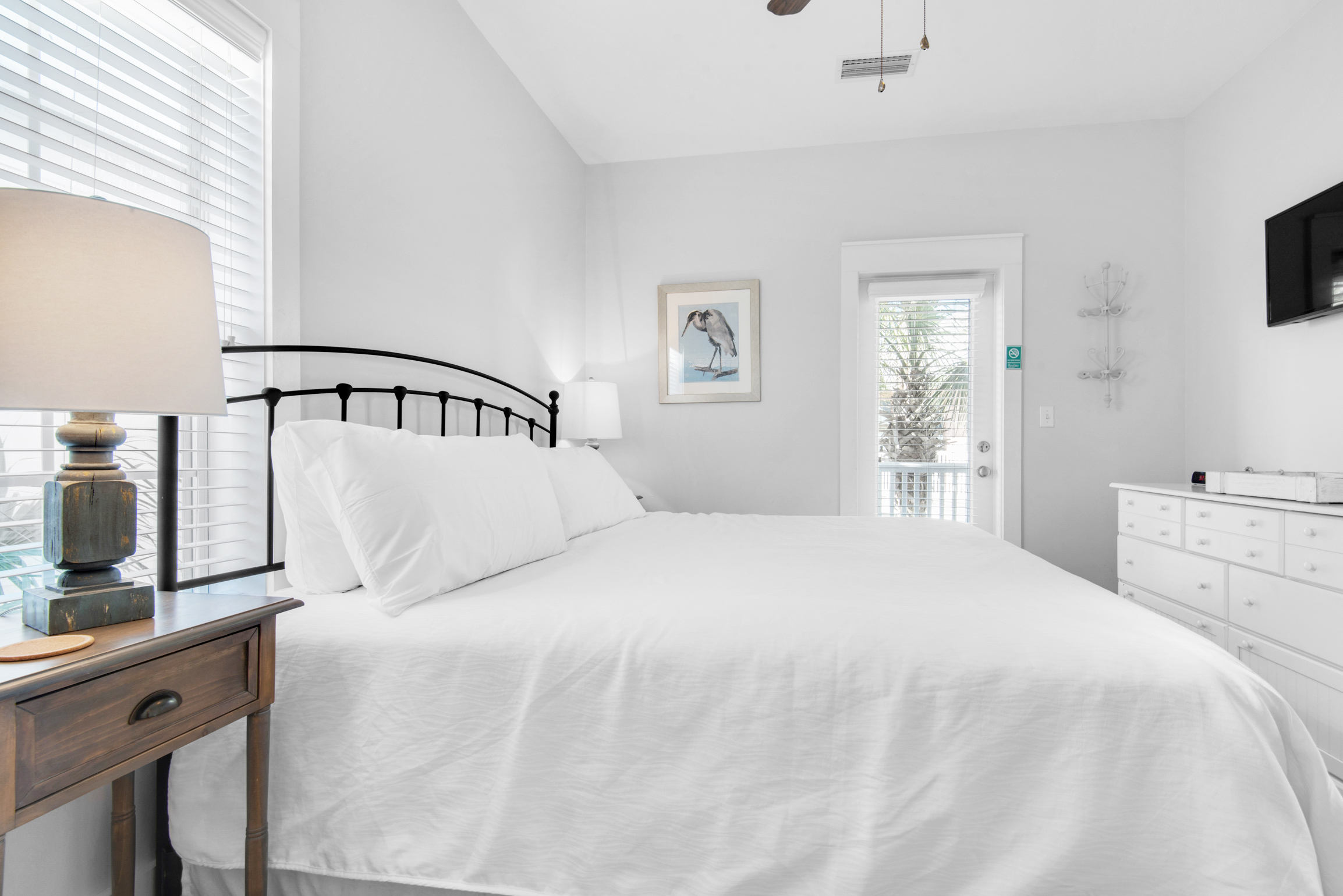 Master bedroom with balcony access
