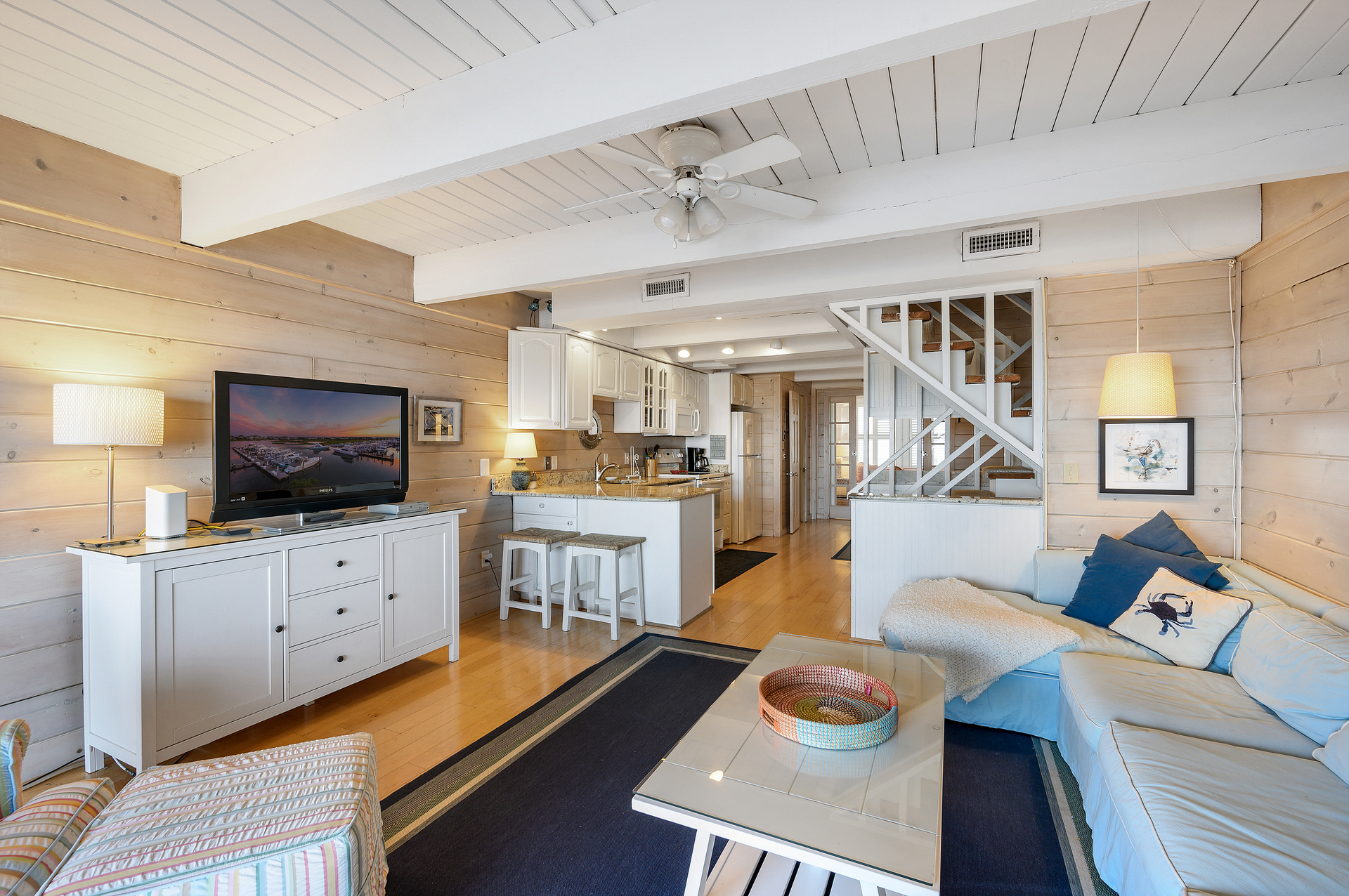 Movie time made easy with a Flat Screen TV.