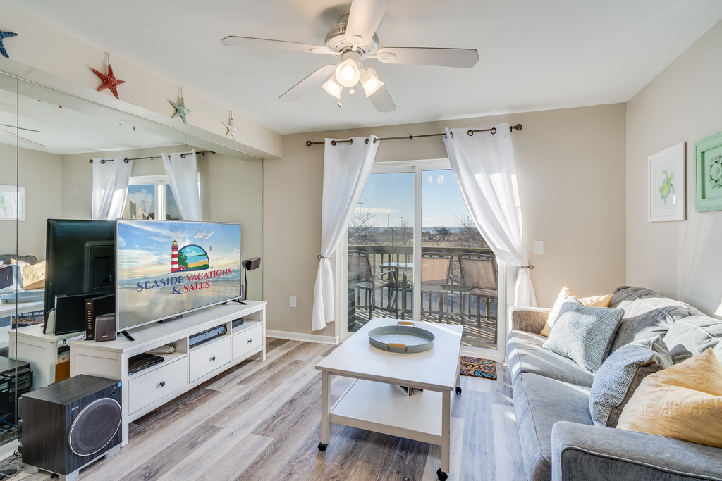 Relax in the AC and stream a movie on the large Smart TV