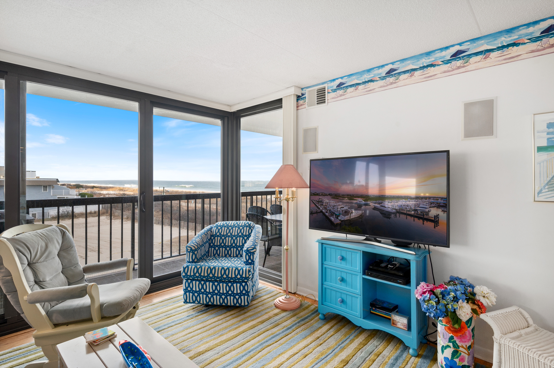 Adorned in Bright & Beachy Blues throughout!