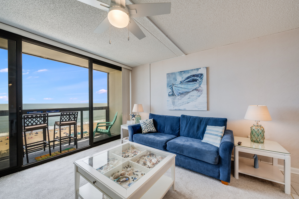 Seamlessly transition from indoor relaxation to outdoor coastal bliss.