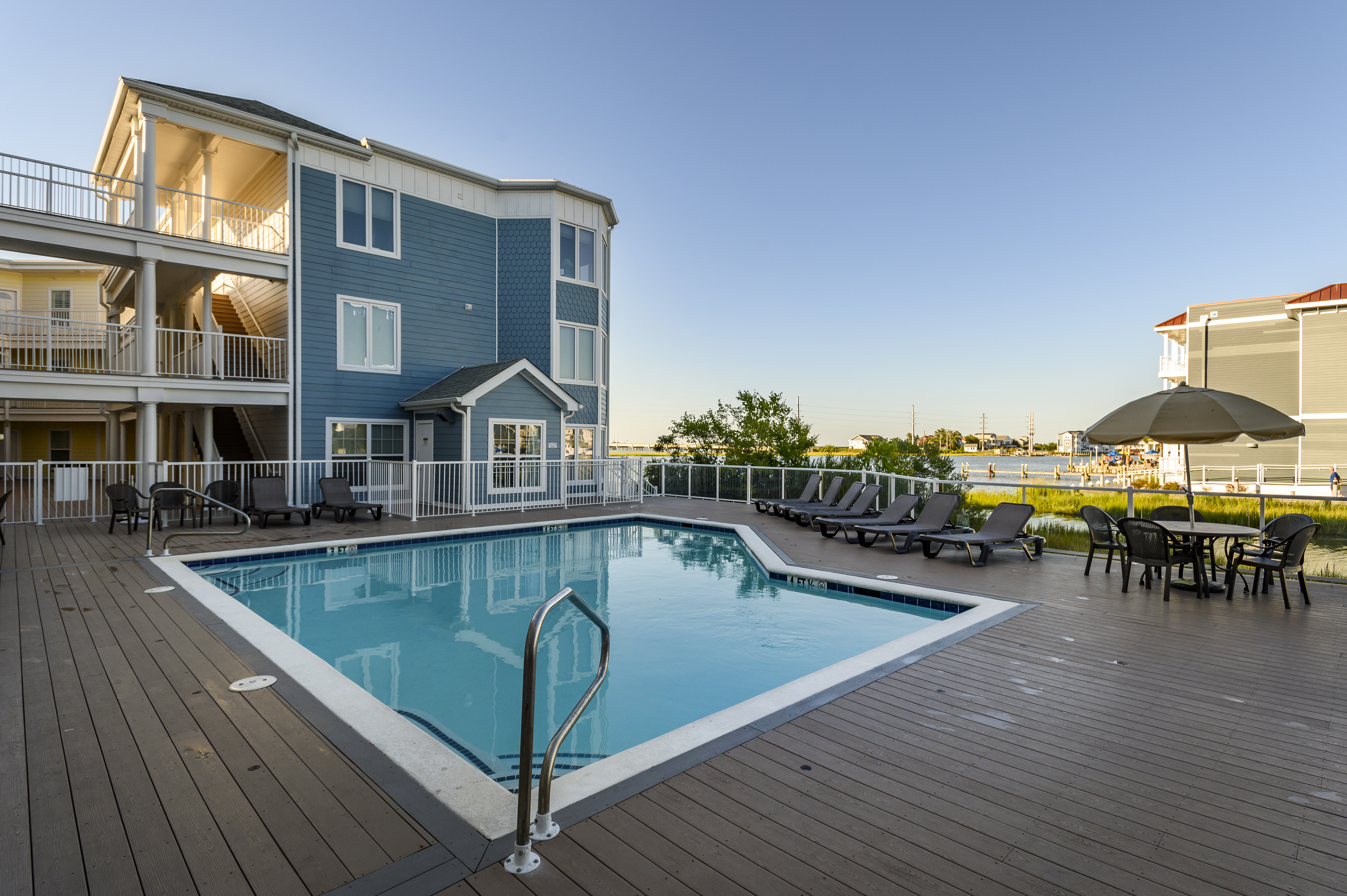 Take in gorgeous Bay Views while you sip a cold beverage on a hot day.
