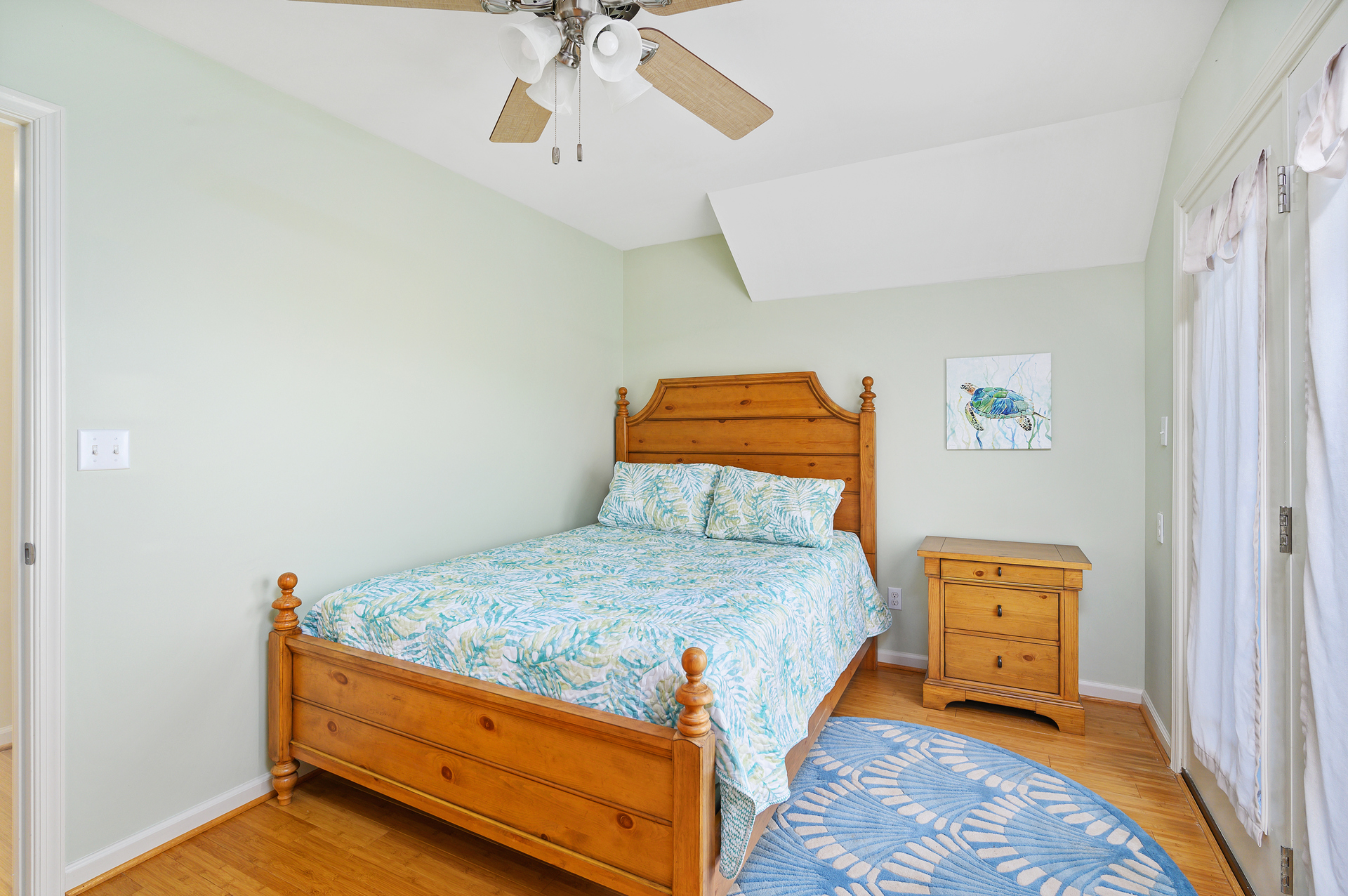 Upstairs, Bedroom 2 also has a Queen Bed.