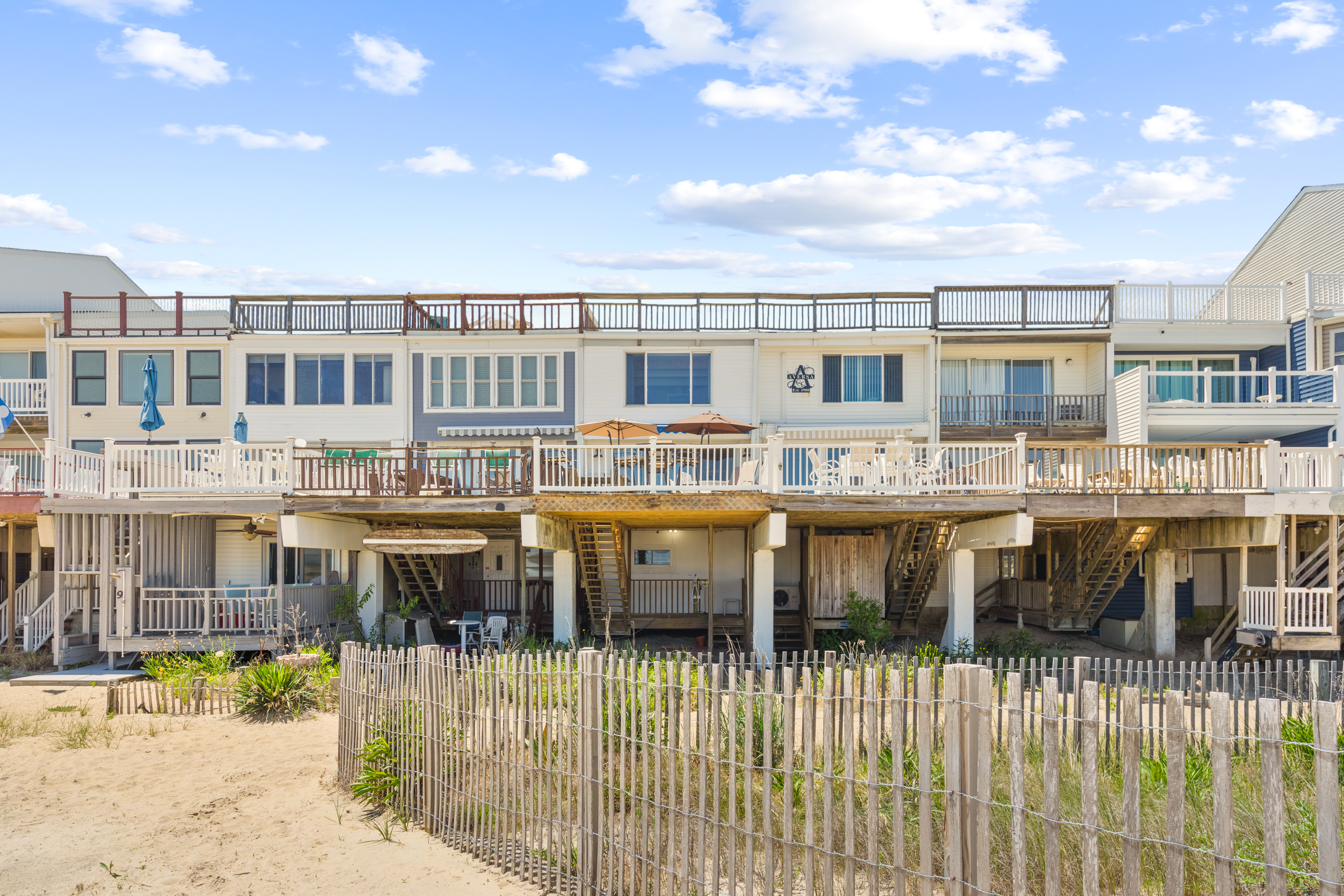With Direct Oceanfront Views and stairs that walk directly out to the beach!