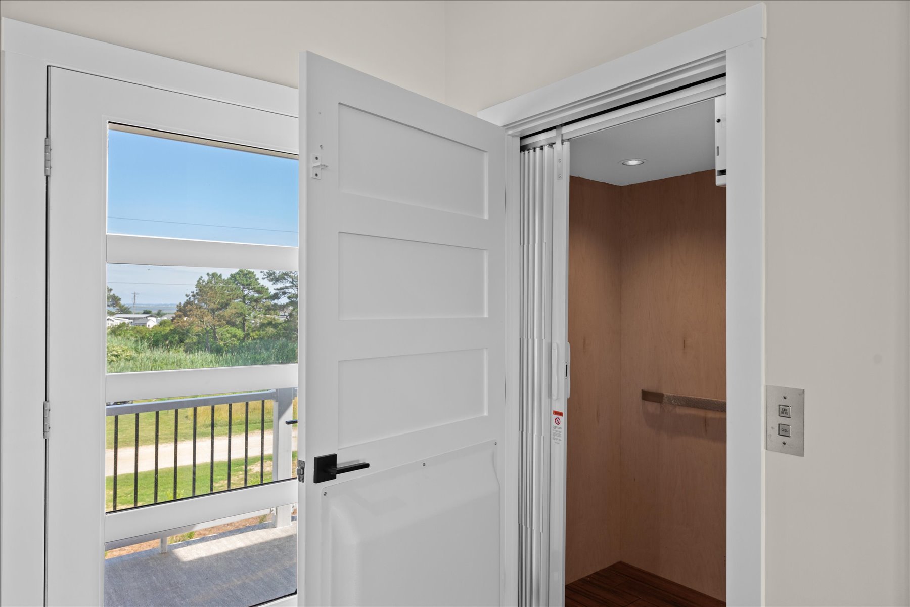 Hop on the Elevator that goes to the 1st and 2nd Floors, but does not go to the 3rd Floor.