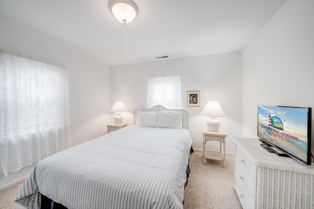 Bedroom 1 has a comfy Queen Bed.