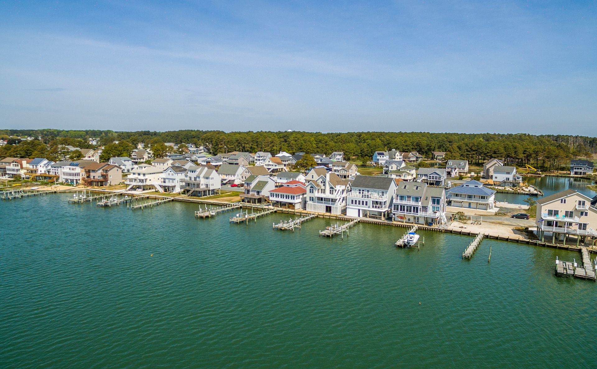 Aerial View of Captain's Cove Golf and Yacht Club.