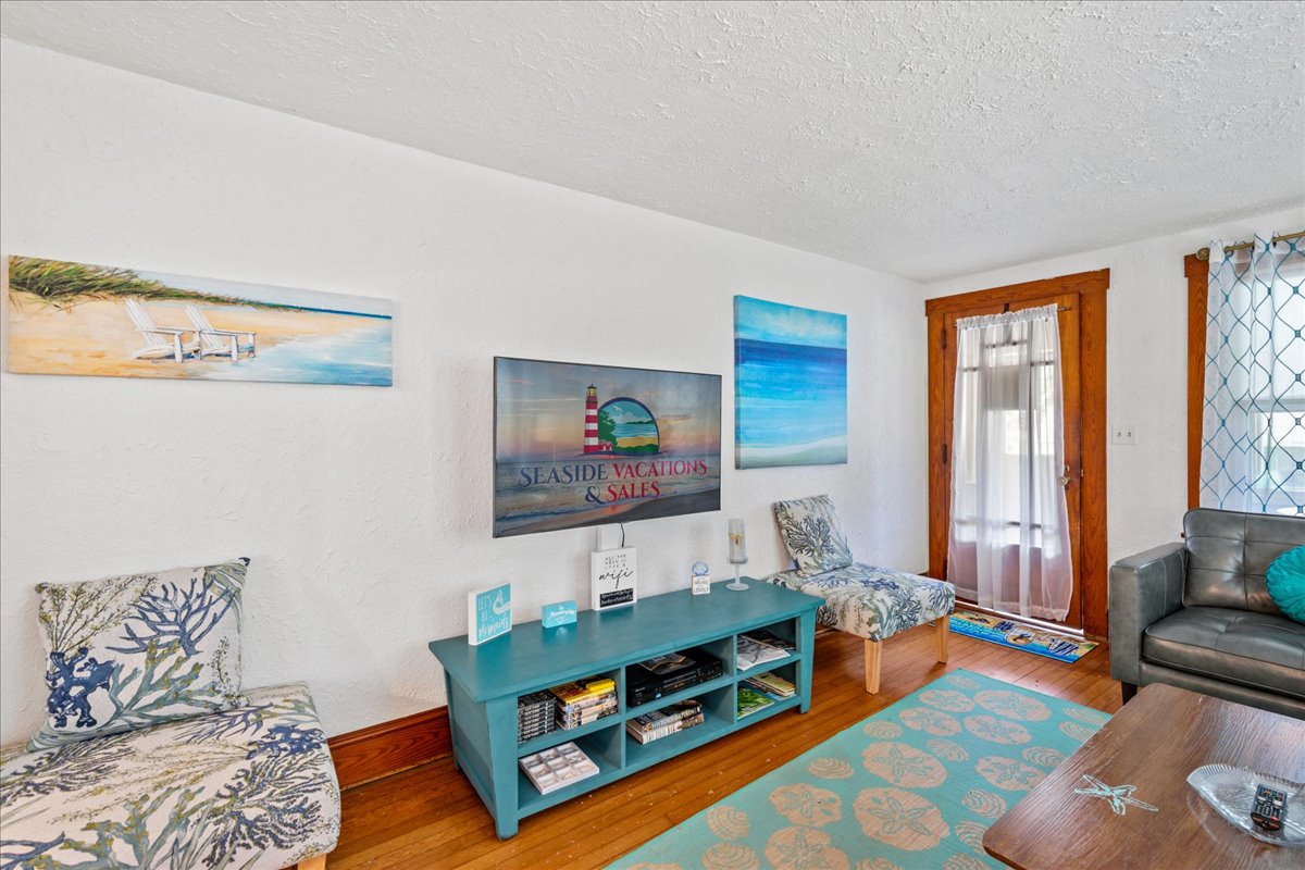 Relax in the Living Area and enjoy Flat Screen Smart TV and Free WiFi.