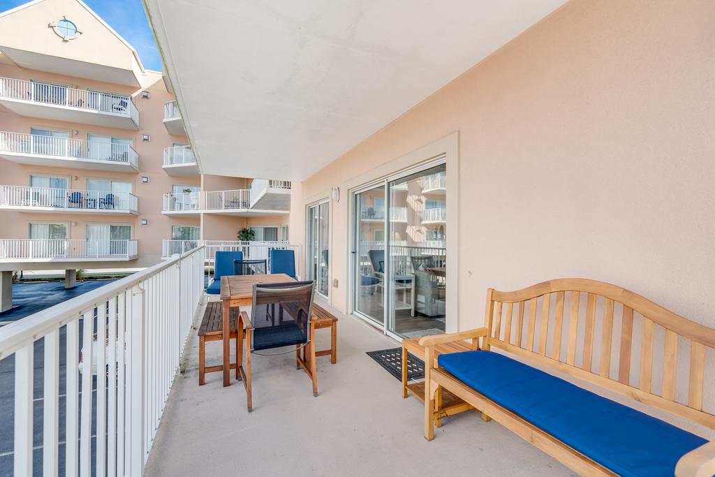 Enjoy your morning coffee or an evening glass of wine on the spacious Balcony!