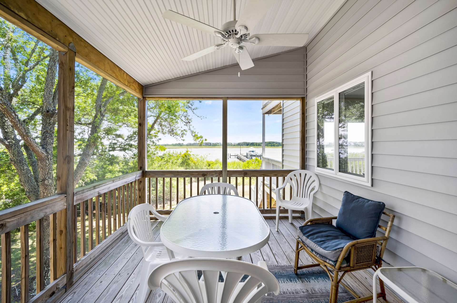 Take in lovely Views from the Screened Porch.
