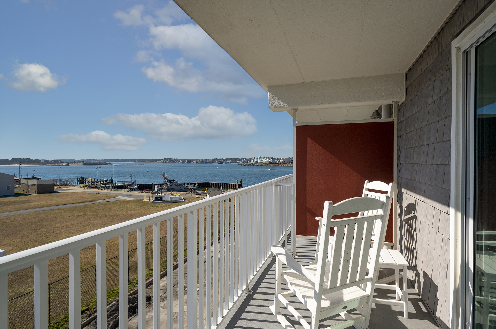 The Private Balcony also over looks the OC Inlet and Coast Guard Station