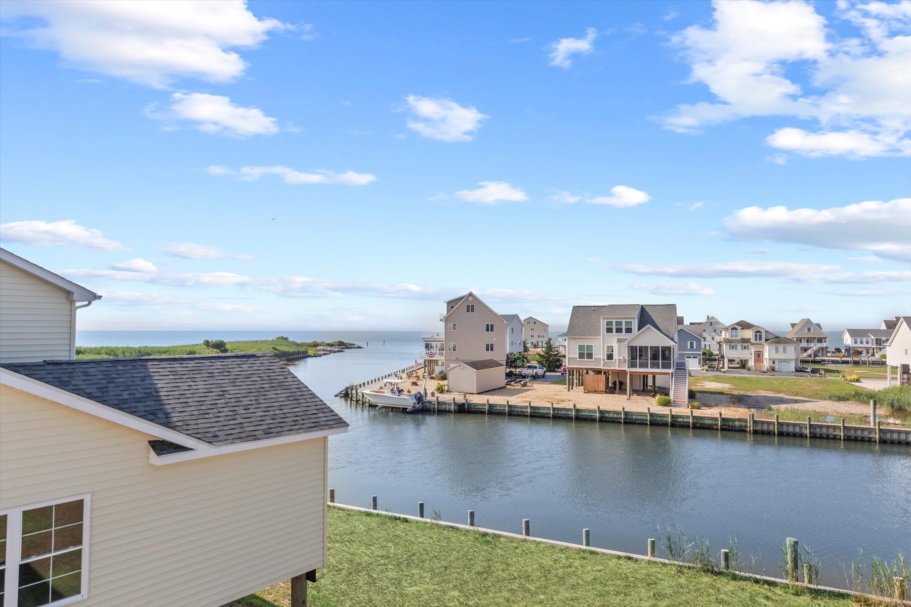 Take in expansive Views of the Chincoteague Bay and Canal.