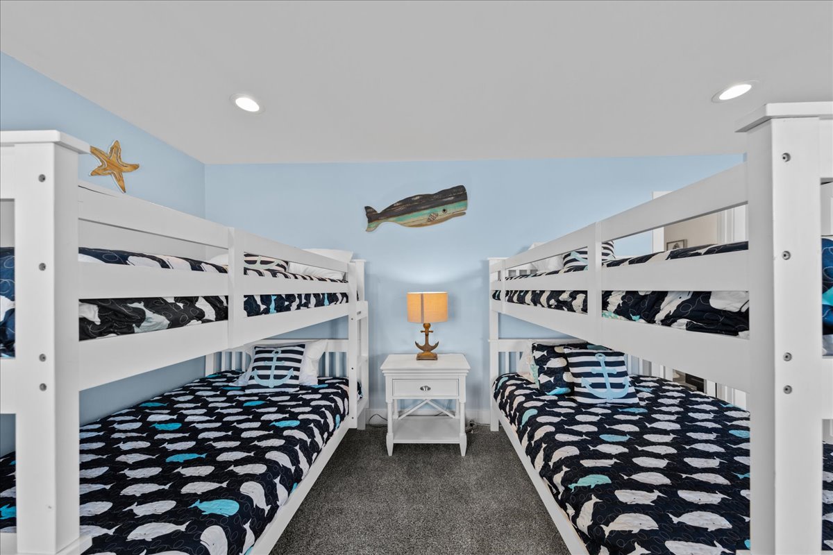 Sleep up to 8 kiddos with two sets of full size bunk beds!