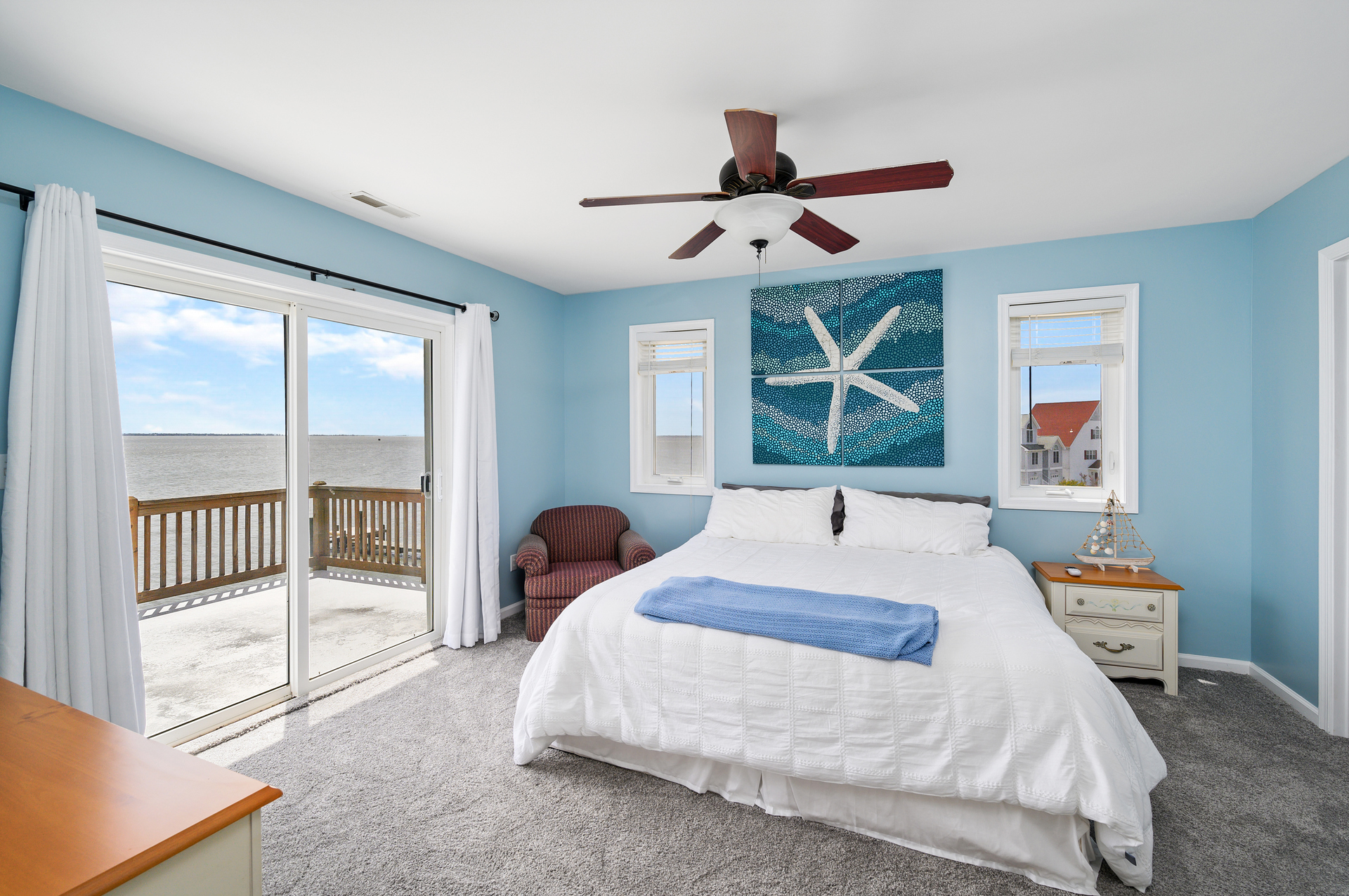 Slip out to your Private Bayfront Balcony to gaze at the stars.