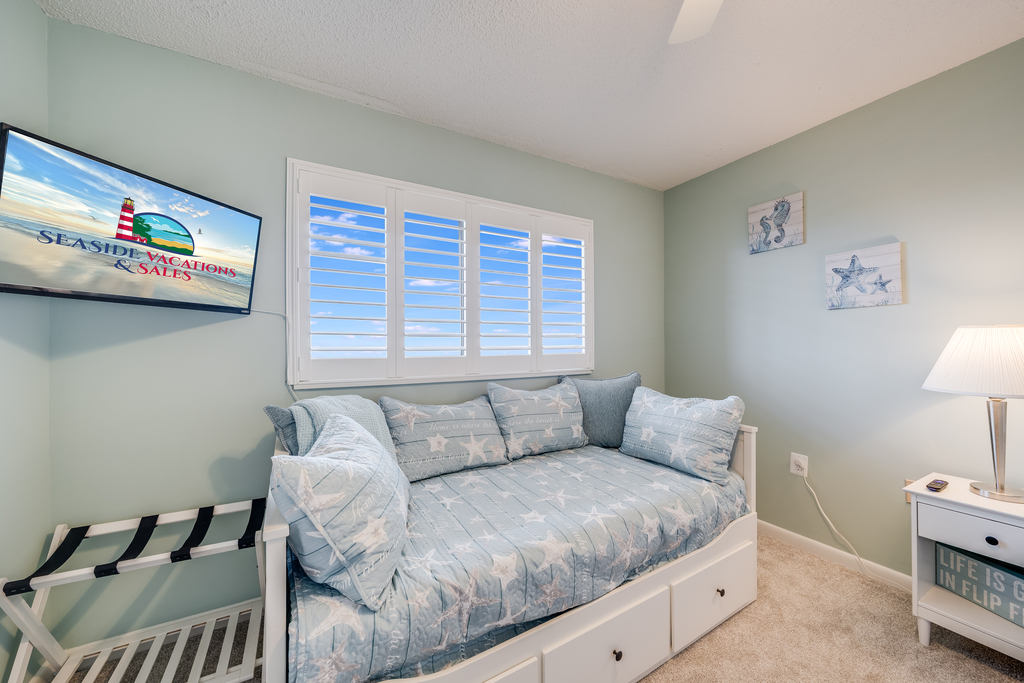 Perfect for the kids or extra guests, this cozy nook maximizes comfort and space.