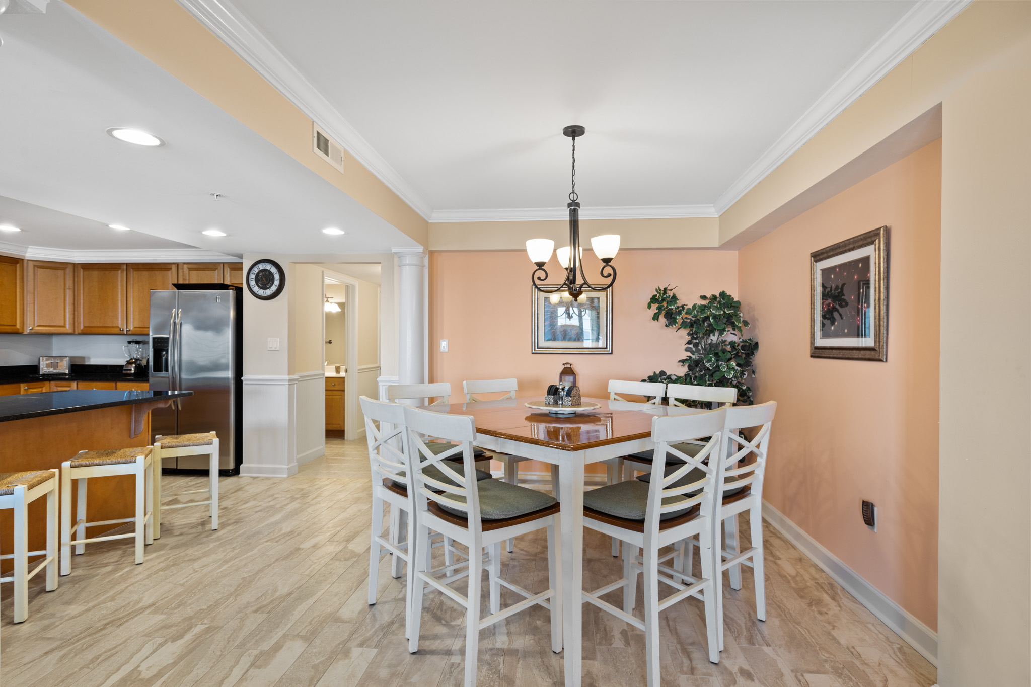 Enjoy a Homecooked Meal with the Family at this nice Big Dining Table.