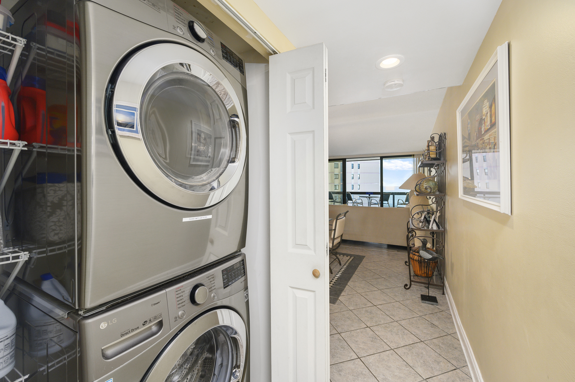 Washer & Dryer in the home in case you need to toss in a quick load!