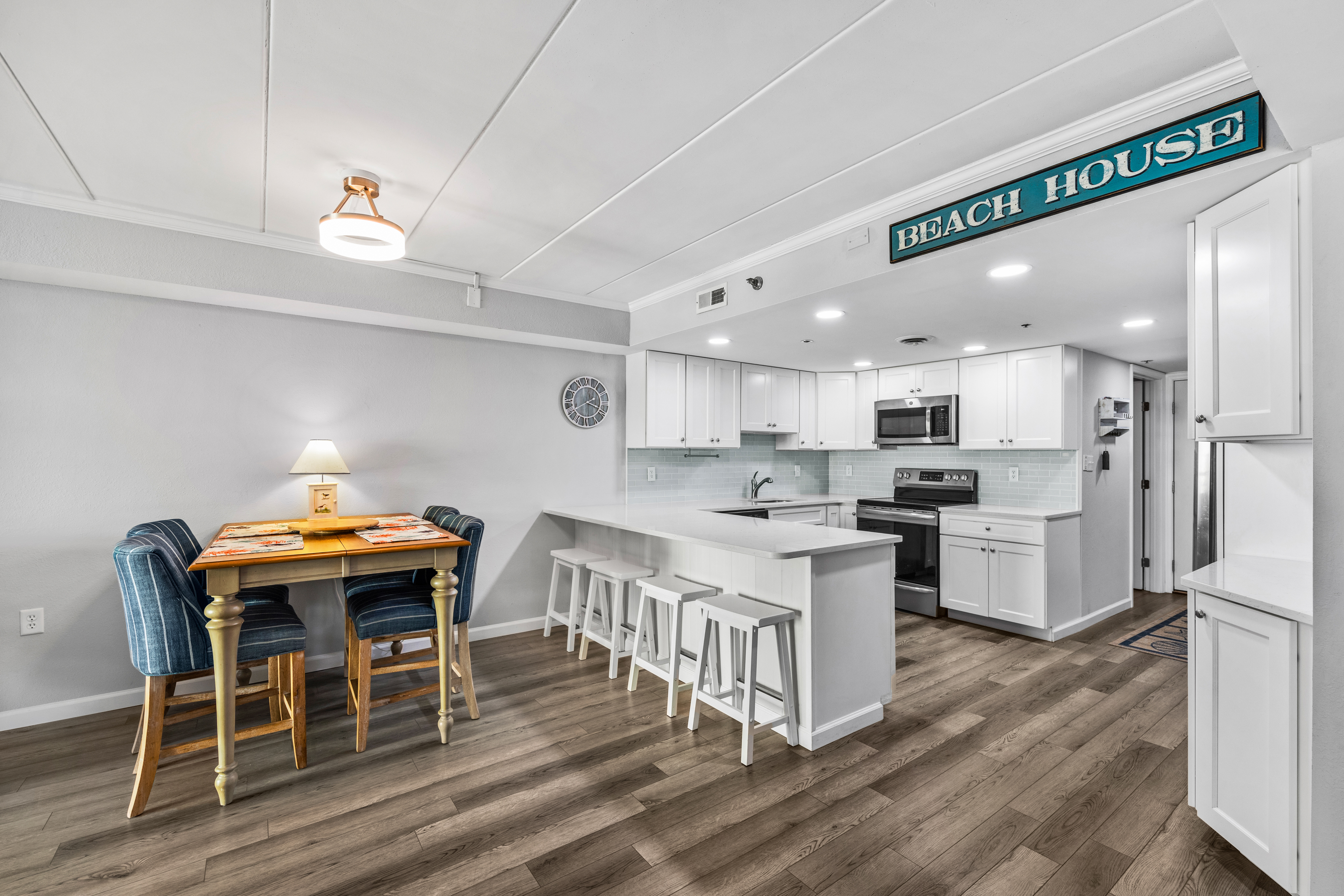 Gorgeous luxury vinyl plank flooring runs throughout the entire home.