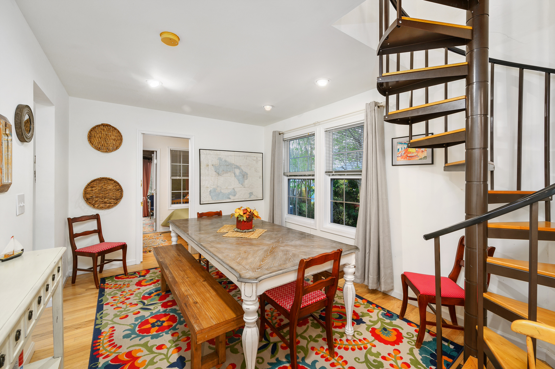 Dine in the comfort of Central AC or out on the Deck.