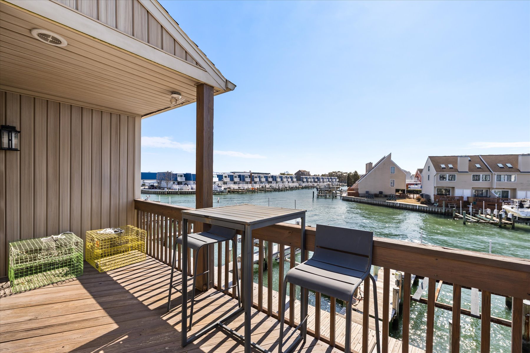Private Balcony overlooking the Canal.
