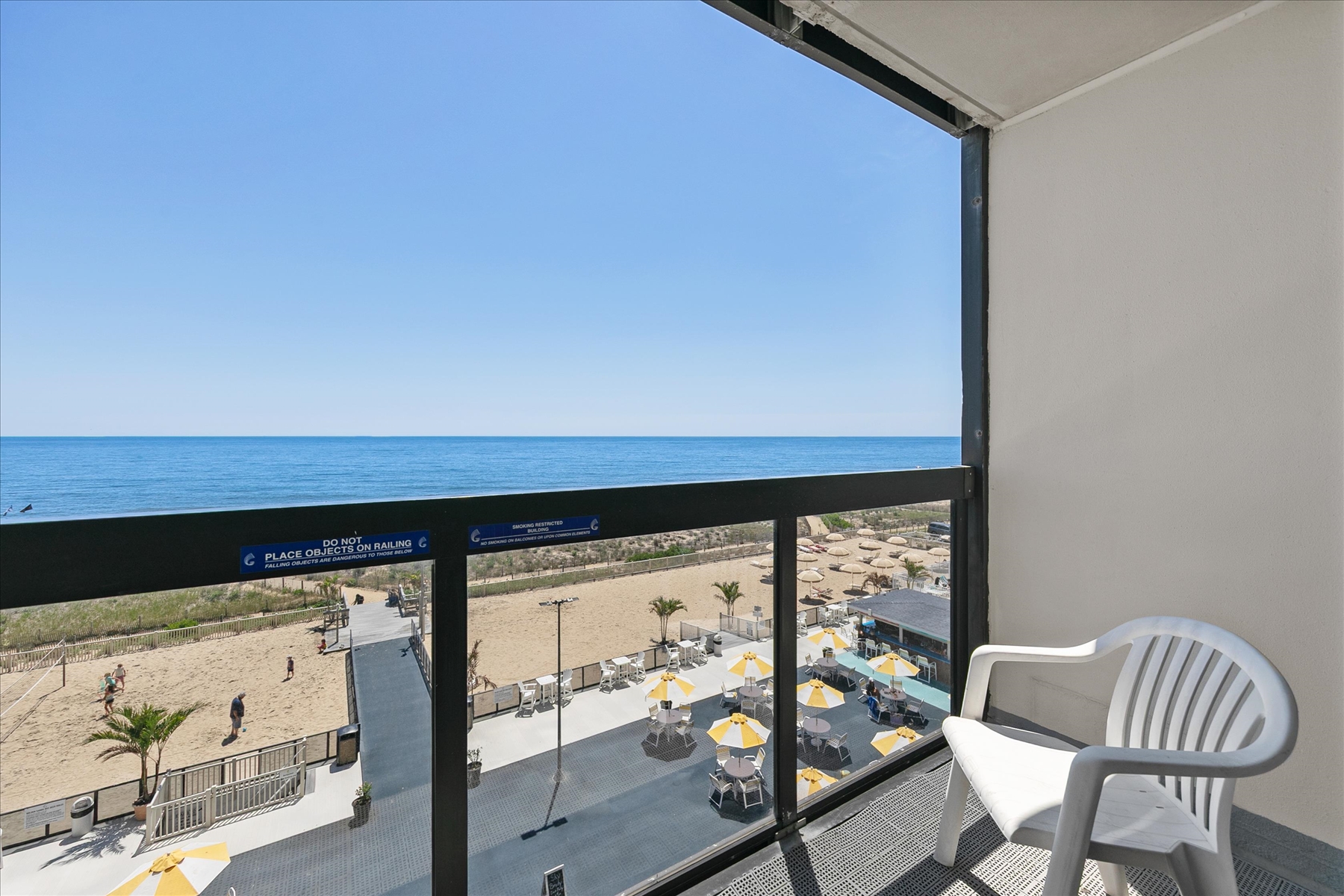 Step out onto your private balcony and watch the waves roll in.
