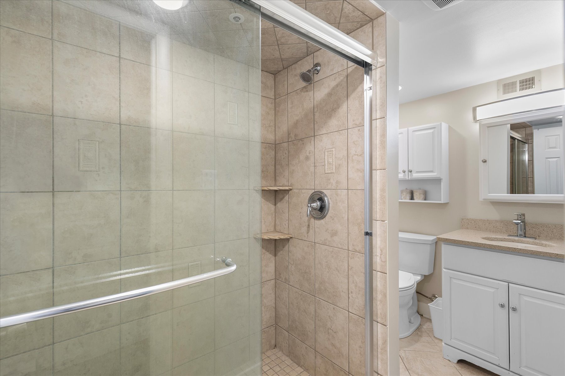 Full Primary Bath with a Walk-In Shower.
