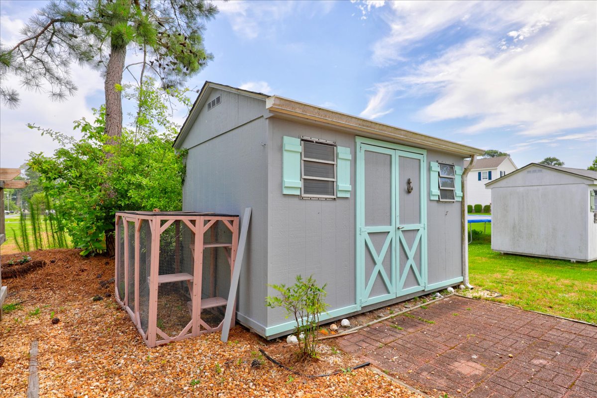 The Shed is perfect for storing your bikes or beach gear!
