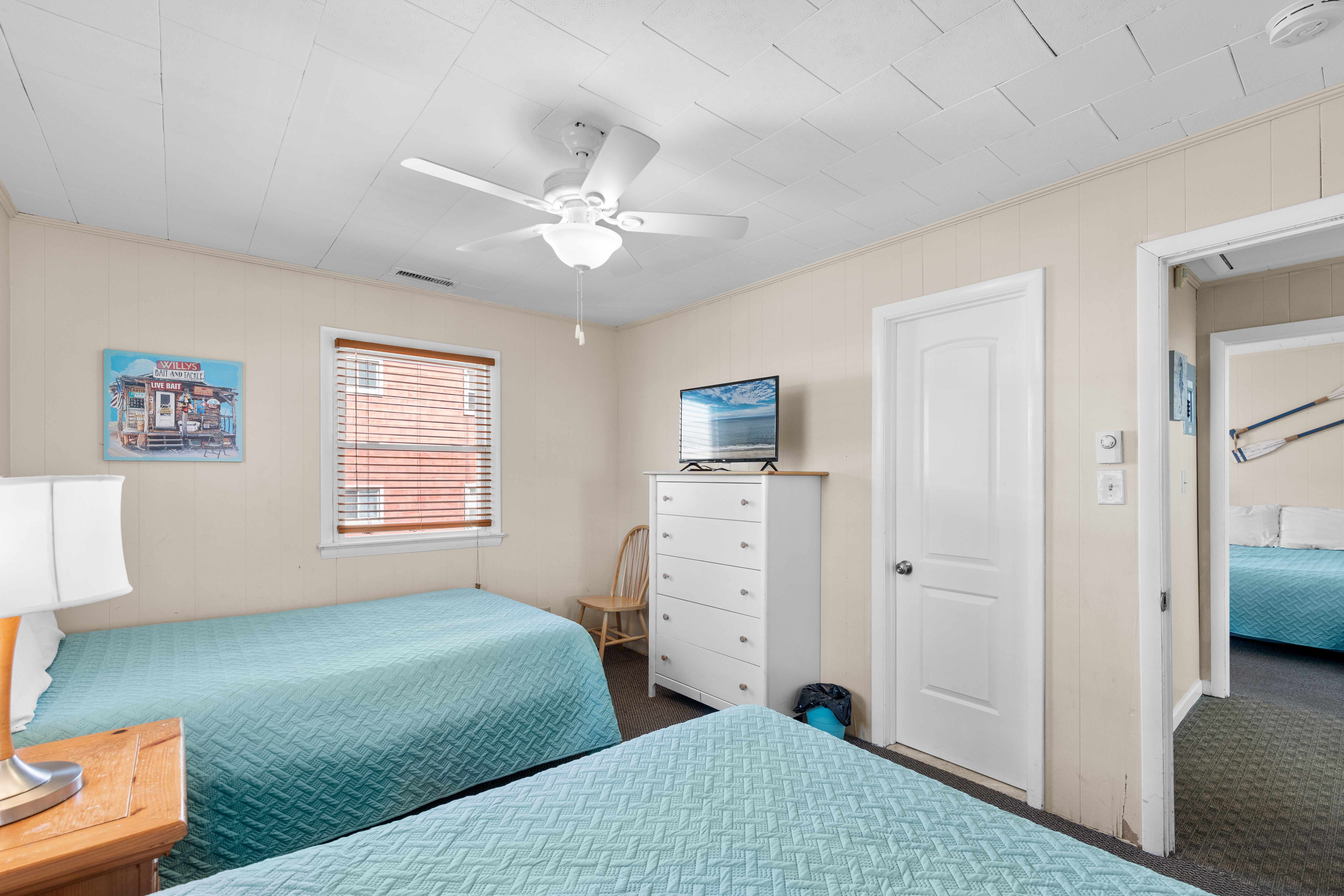 You'll love watching your Favorite Shows on the Flat Screen TV!