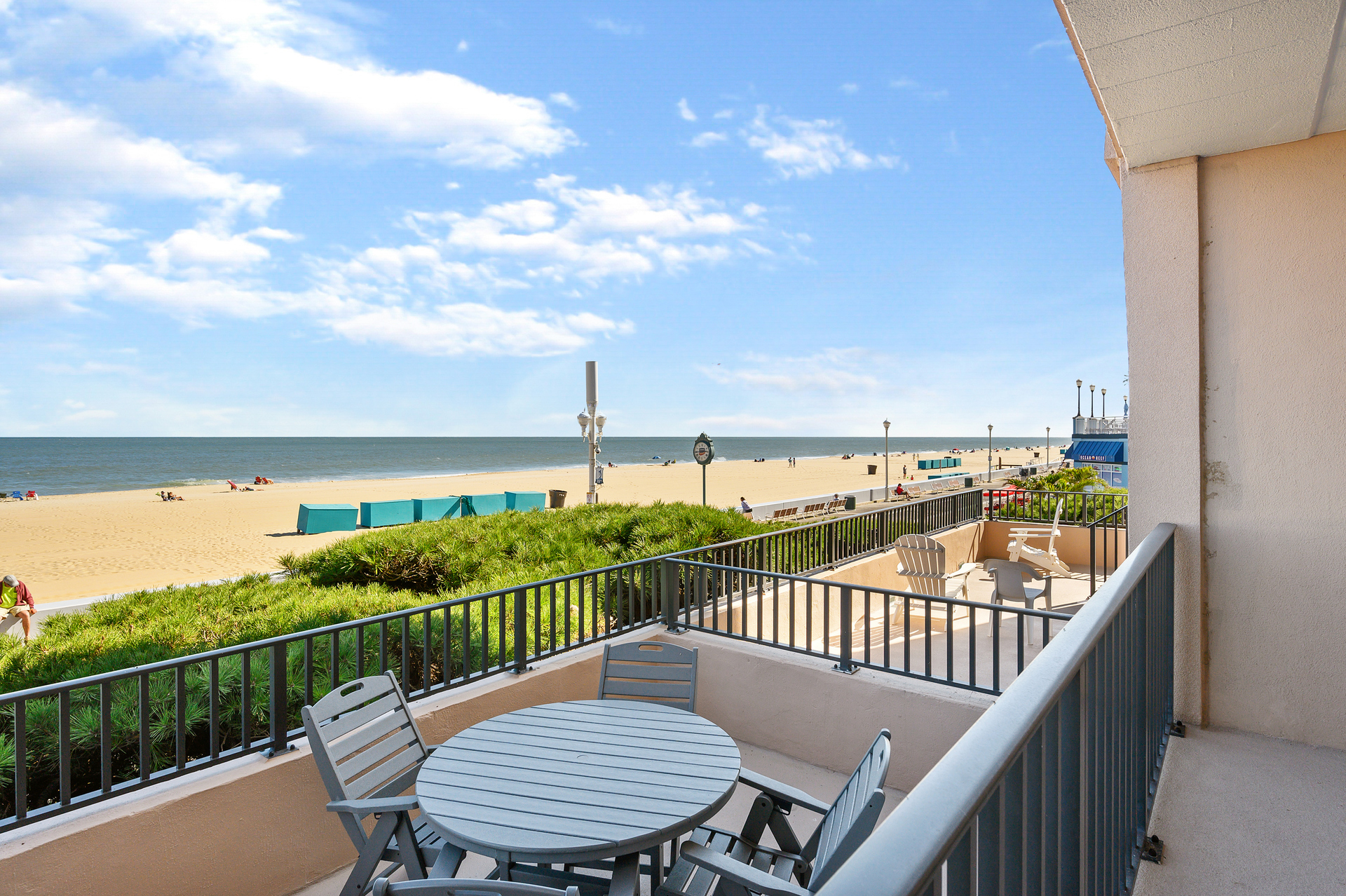 Enjoy the beach and boardwalk just outside your door!