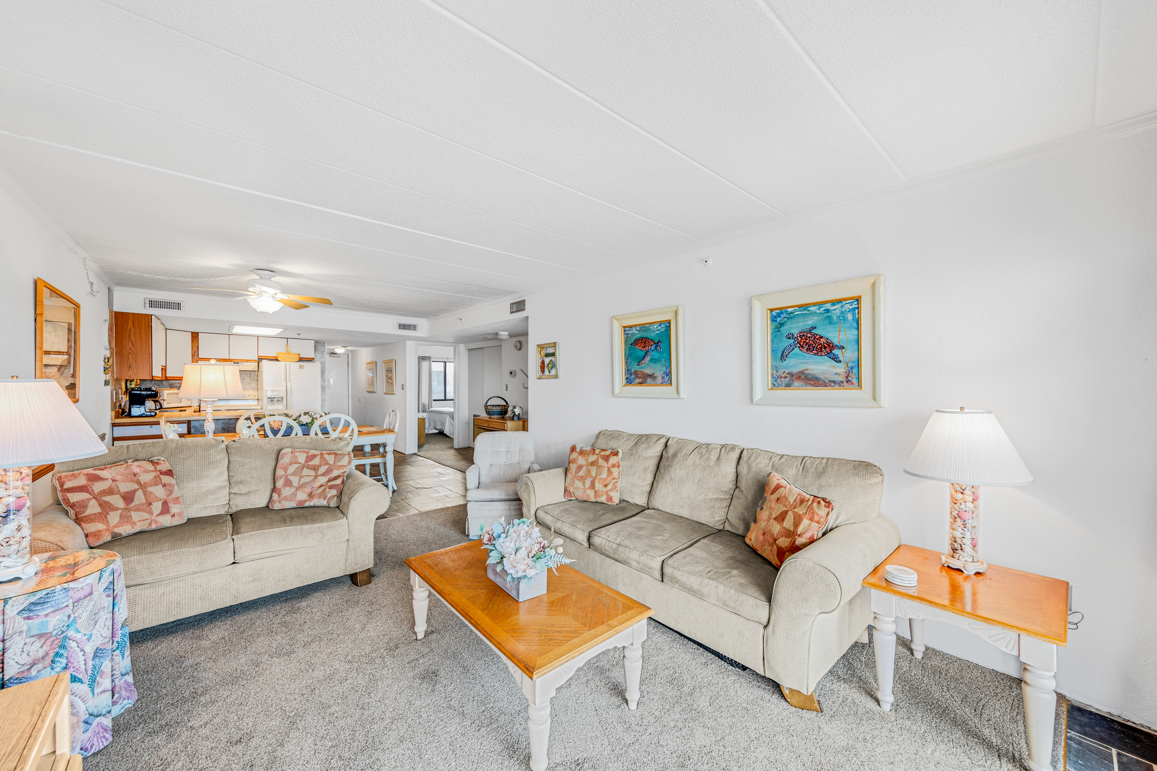 The couch opens up to a sleeper sofa for additional sleeping space!