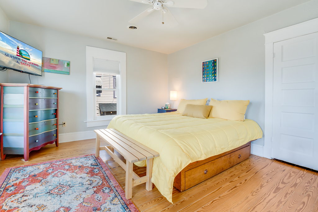 Back at the Main House, upstairs you'll find 3 Bedrooms and a Full Bath.