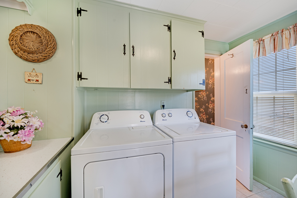 There's also a Full Size Washer and Dryer in the Kitchen for your convenience.